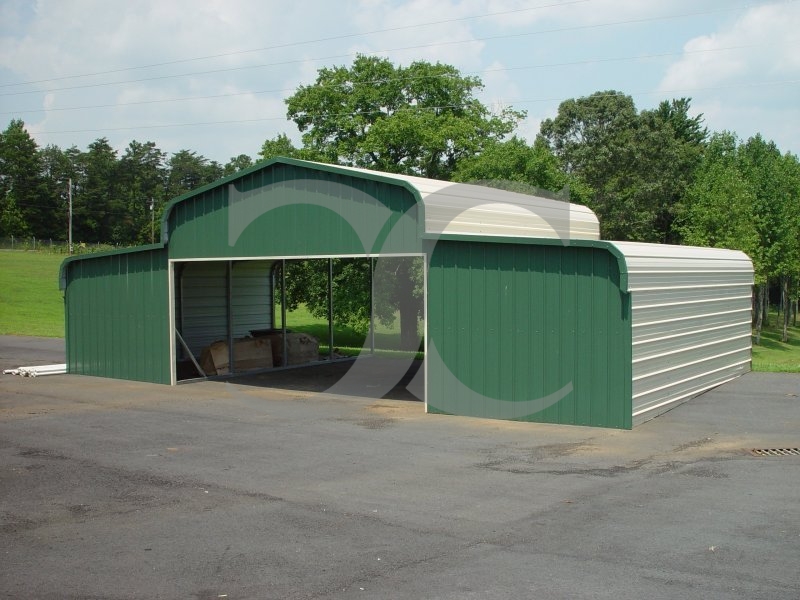 Barn Shelter | Regular Roof | 42W x 21L x 9H | Metal Barn Shelter | Regular Roof | 42W x 21L x 9H | Metal