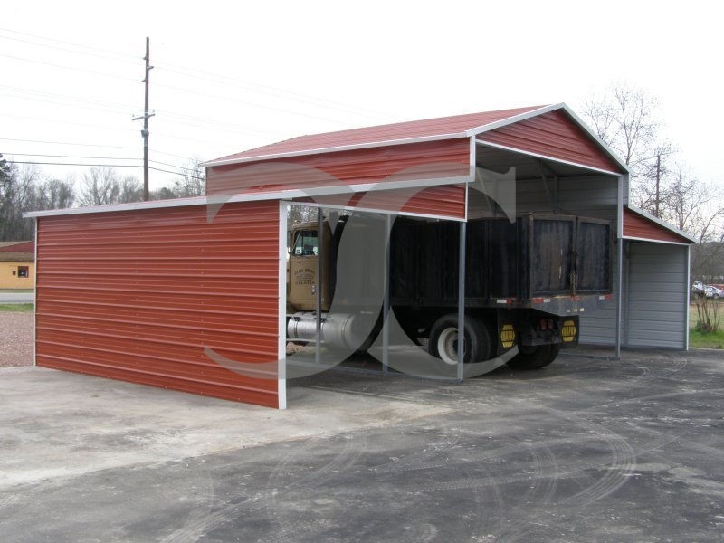 Metal Barn | Boxed Eave Roof | 42W x 21L x 12H | Raised Center Metal Barn | Boxed Eave Roof | 42W x 21L x 12H | Raised Center