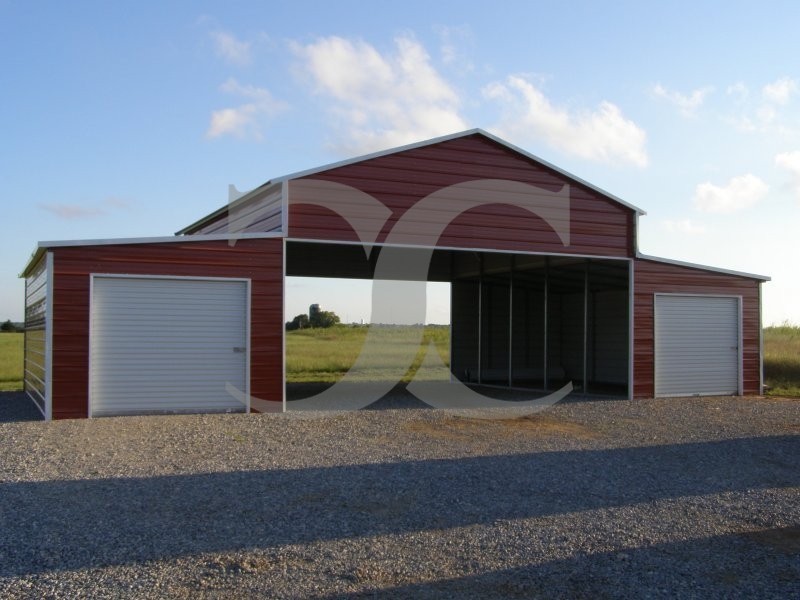 Carolina Style Barn | Boxed Eave Roof | 48W x 26L x 12H | Raised Center Aisle Carolina Style Barn | Boxed Eave Roof | 48W x 26L x 12H | Raised Center Aisle