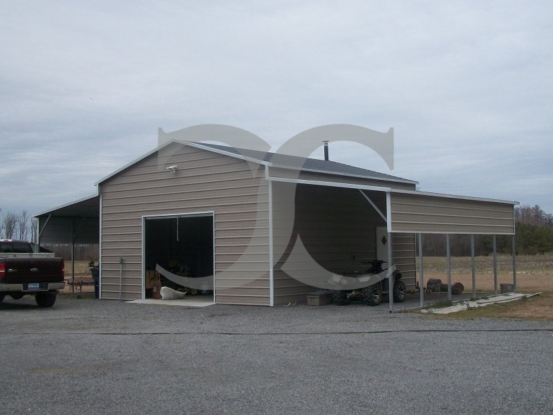 Enclosed Metal Barn | Boxed Eave Roof | 48W x 26L x 12H | Barn Building Enclosed Metal Barn | Boxed Eave Roof | 48W x 26L x 12H | Barn Building