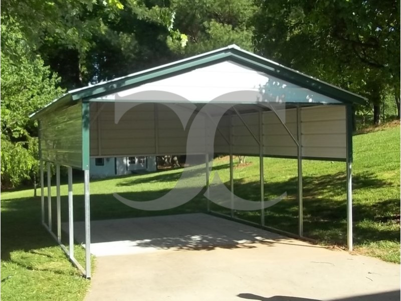 Carport | Vertical Roof | 12W x 21L x 7H | 2 Gables | 2 Panels Carport | Vertical Roof | 12W x 21L x 7H | 2 Gables | 2 Panels