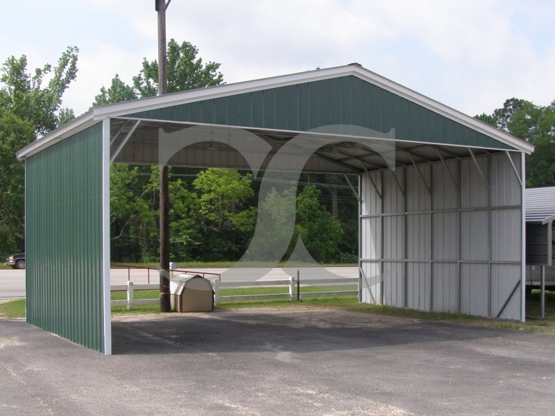 Carport | Vertical Roof | 30W x 21L x 10H | Triple-Wide Carport | Vertical Roof | 30W x 21L x 10H | Triple-Wide