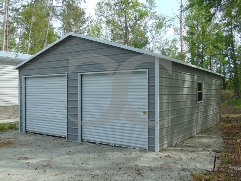 2-Car Garage | Boxed Eave Roof | 20W x 26L x 9H | Metal Garage 2-Car Garage | Boxed Eave Roof | 20W x 26L x 9H | Metal Garage
