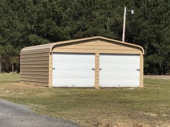 Regular Style Garage | Regular Roof | 18W x 21L x 8H | 2-Bay