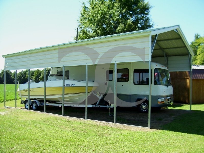 Carport | Vertical Roof | 18W x 36L x 12H RV and Boat Carport Carport | Vertical Roof | 18W x 36L x 12H RV and Boat Carport